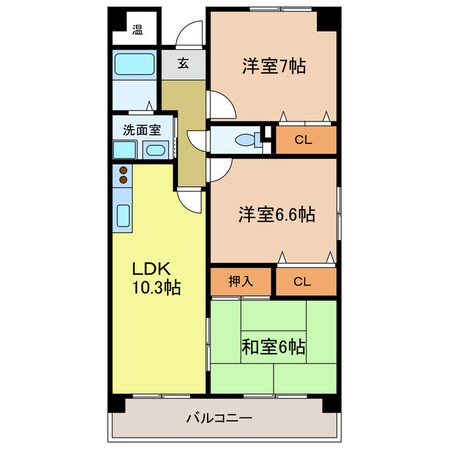 ウエストインヒルズの物件間取画像